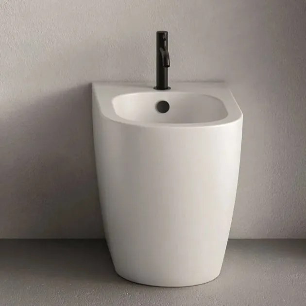 Bidet a Terra Nic Design "Pin" Bianco Lucido