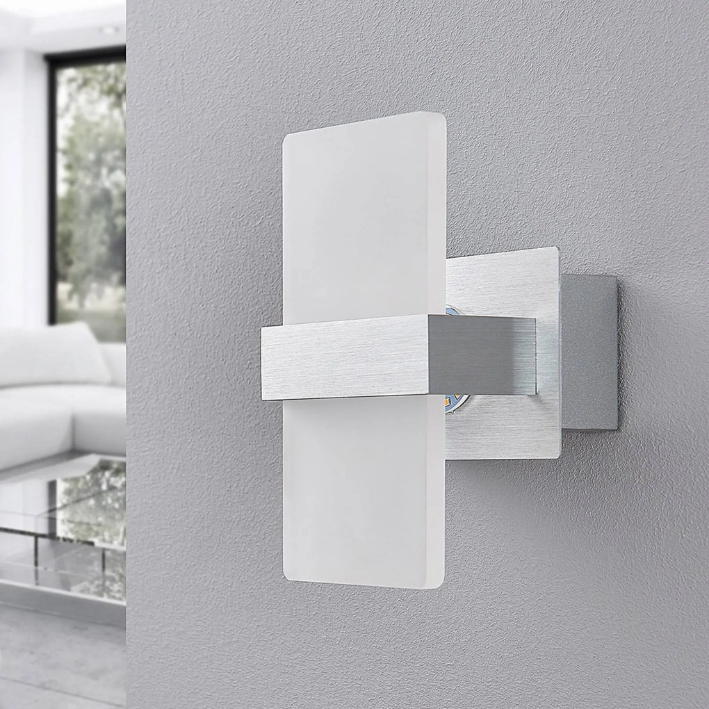 Applique da parete a LED Yorick Lindby, Bianco / Opale, Camera da letto, Plastica, Moderno, Applique a LED