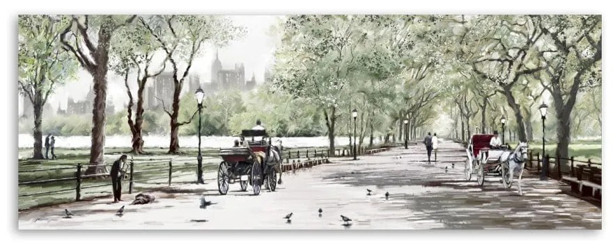 Immagine su tela, 60 x 150 cm Canvas Watercolor Central Park II - Styler