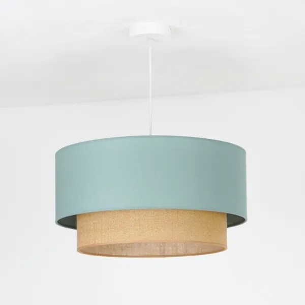 Duolla - Lampadario a sospensione con filo BOHO 1xE27/15W/230V diametro 45 cm verde/marrone