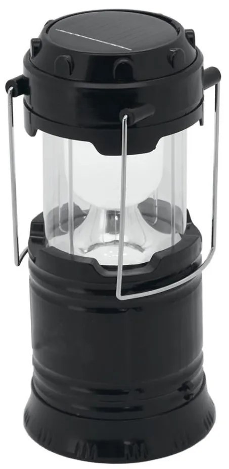 LED Lampada solare portatile LED/1200mAh nera