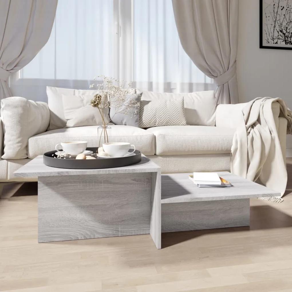 Tavolino salotto grigio sonoma 111,5x50x33 cm legno multistrato