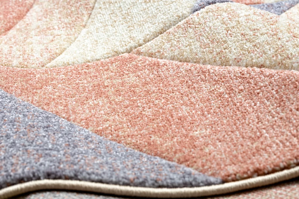 Tappeto FEEL 5673/17931 a spina di pesce beige/terracotta/violet