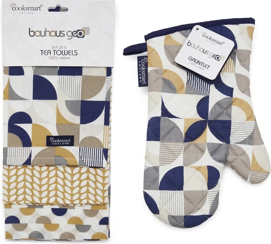 Set di strofinacci e guanto da forno Bauhaus - Cooksmart ®
