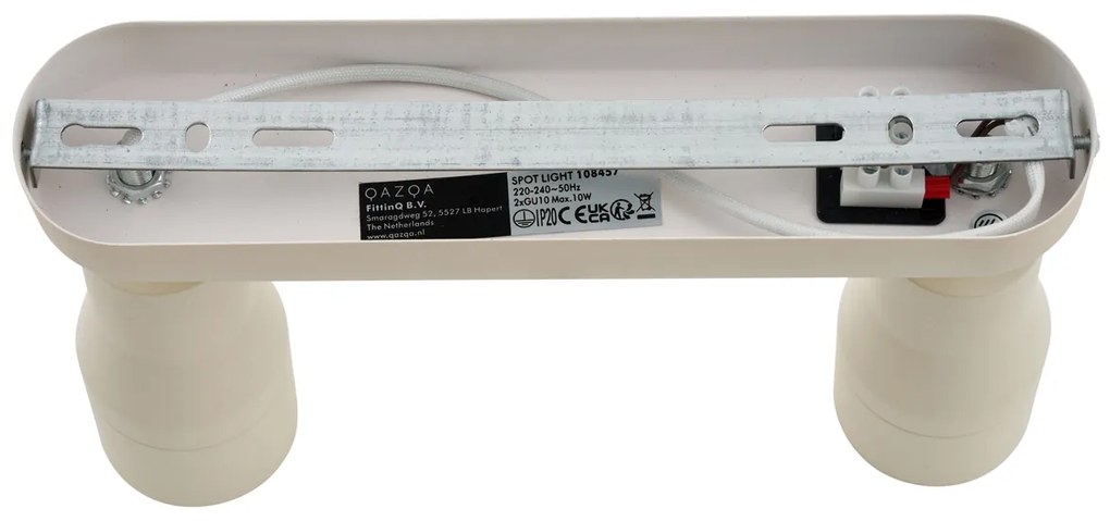 Faretto da soffitto rotondo beige GU10 50mm 2 luci - Stanley