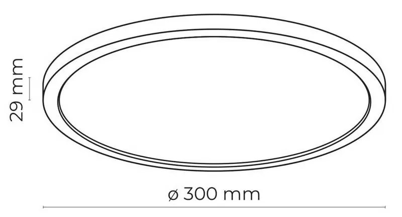 Pannello LED Aqua, Ø 30 cm, bianco, metallo/plastica CCT dimmerabile Aqua TK Lighting,, Bianco / Opale, Bagno, Metallo, Moderno, Pannello LED