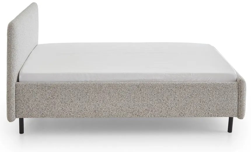 Letto matrimoniale imbottito beige con contenitore con rete inclusa 180x200 cm Primo – Meise Möbel