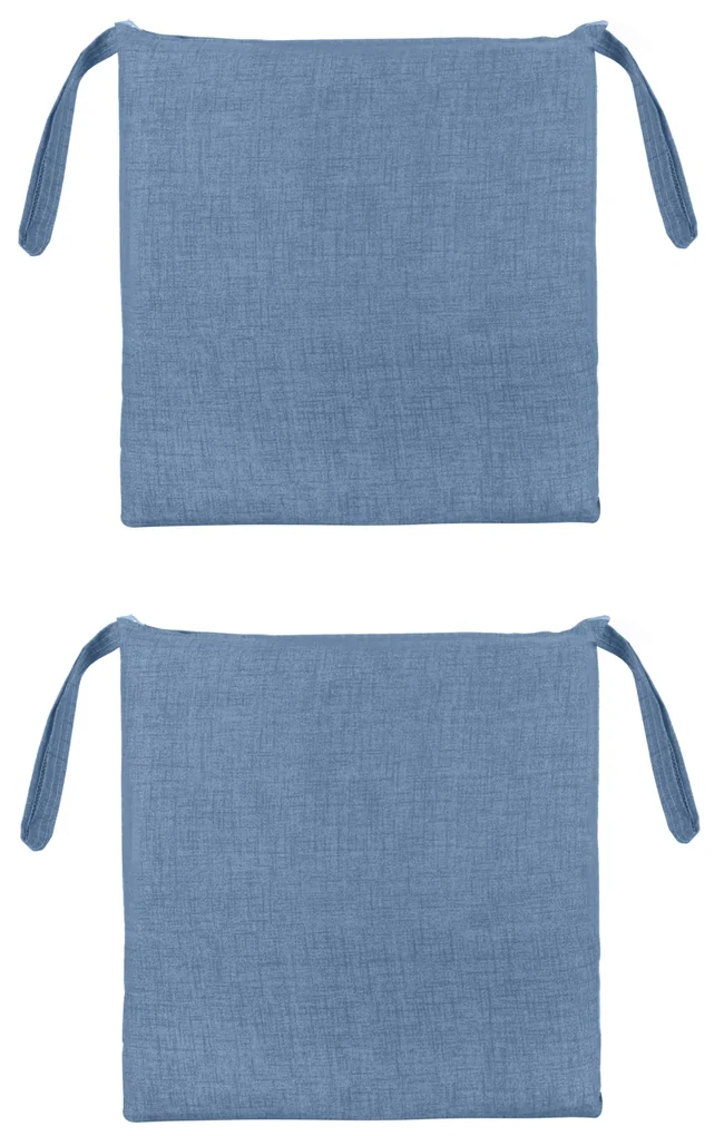 Set 2 cuscini sedia 39x39 cm azzurro