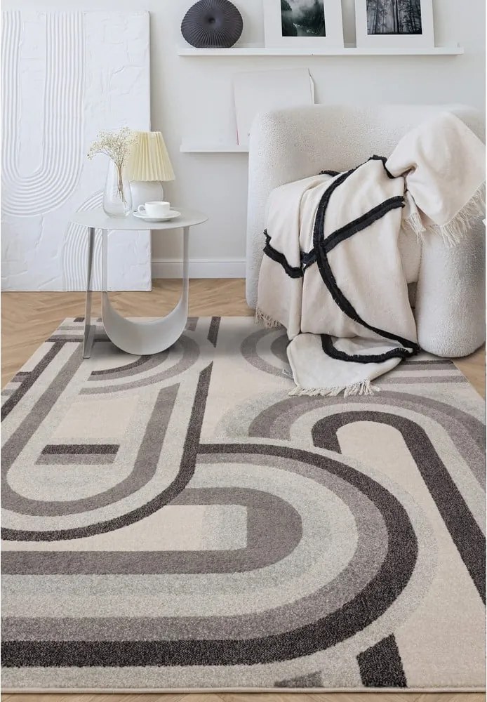 Tappeto greige 160x230 cm Nova Retro Grey – Asiatic Carpets