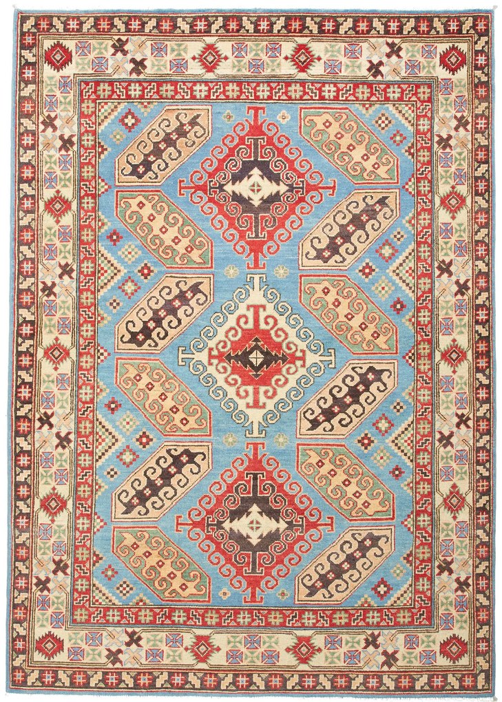 Kazak Tappeto 210x150 (Pakistan) Annodato A Mano