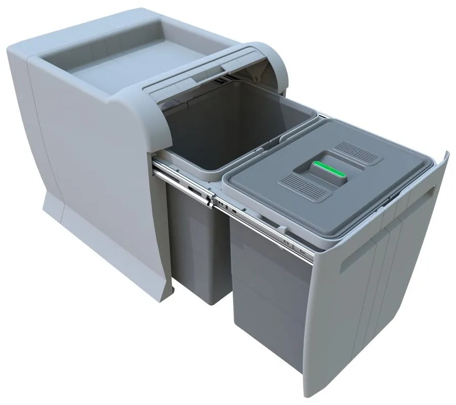 Contenitore integrato per rifiuti differenziati 18 + 18 l City - Elletipi