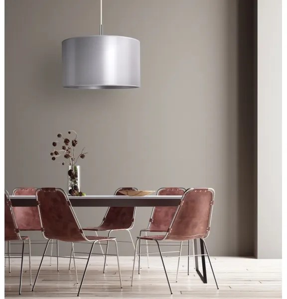 Duolla - Lampadario a sospensione con filo CANNES 1xE27/15W/230V diametro 50 cm argento