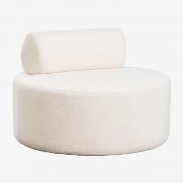 Poltrona In Pelliccia Sintetica Naroa Ciniglia Blanc - Sklum