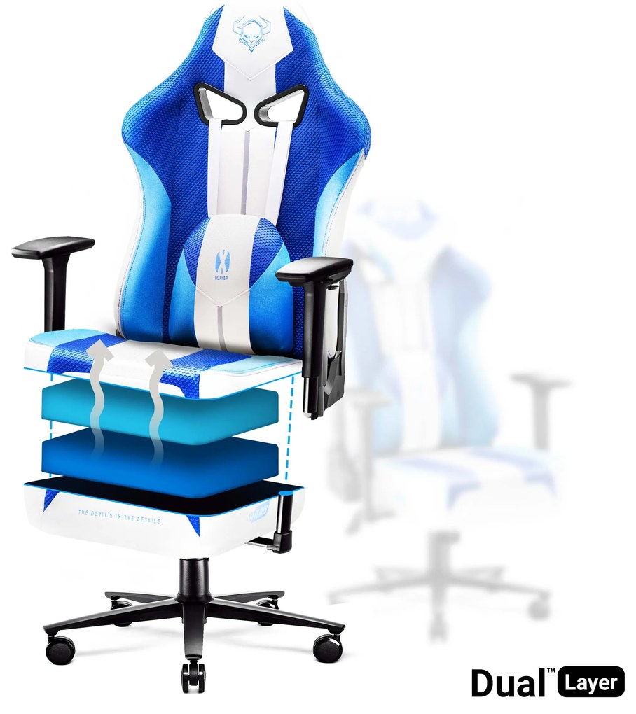 Sedia Da Gaming Diablo X-Player 2.0 In Materiale Kids Size: Frost White