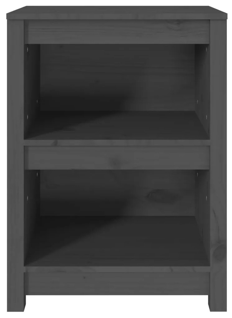 Libreria Grigia 50x35x68 cm in Legno Massello di Pino