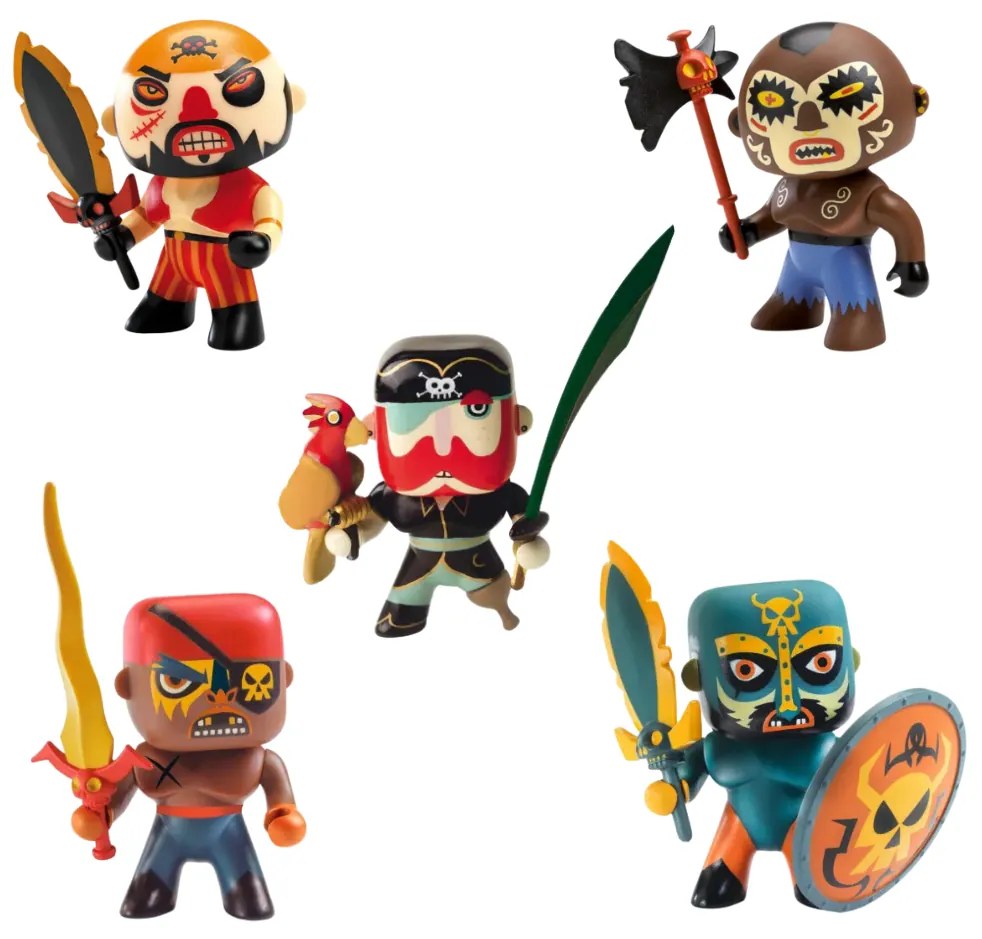 Pacchetto Arty Toys grande - pirati Biglos & Etnic & Sam Parrot & Skull night & Soscar