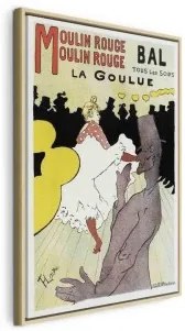 Quadro - Moulin Rouge - La Goulue In cornice di legno naturale 60x90