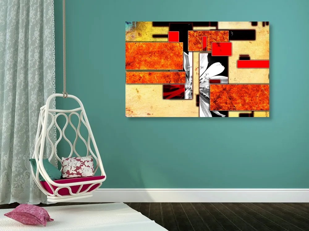 Quadro su tela – Astrazione in arancione