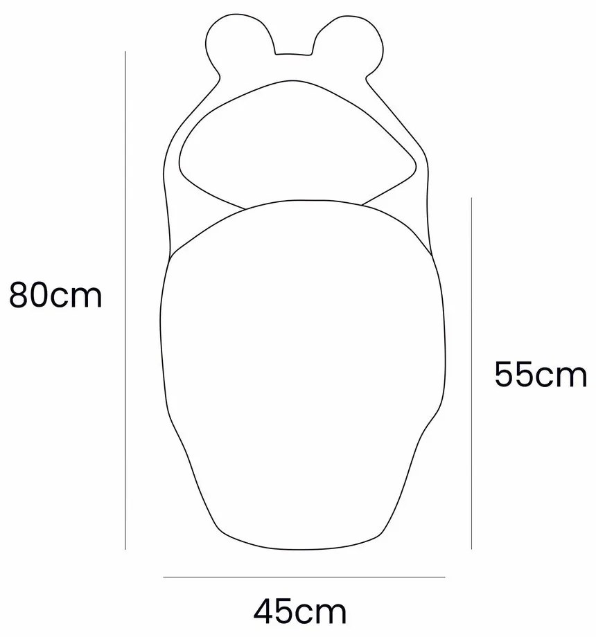 Copertina per neonati grigia in velluto a coste 45x80 cm – Meowbaby