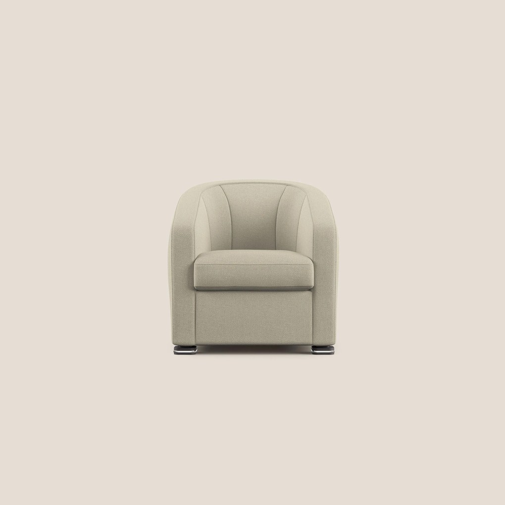 Cloe Poltroncina in tessuto smacchiabile con acqua QuickClean T08 panna