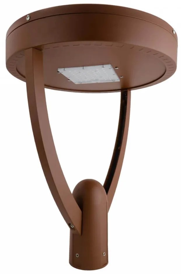 Lampione Stradale LED 65W, Corten, 150lm/W, Dimmerabile 1-10V, Programmabile - Philips Xitanium Colore Bianco Caldo 2.700K