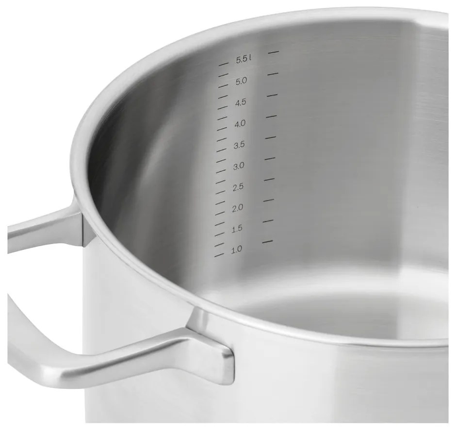 Casseruola in acciaio inox con coperchio incluso per induzione 5,5 l Lucca 3.0 – FABINI