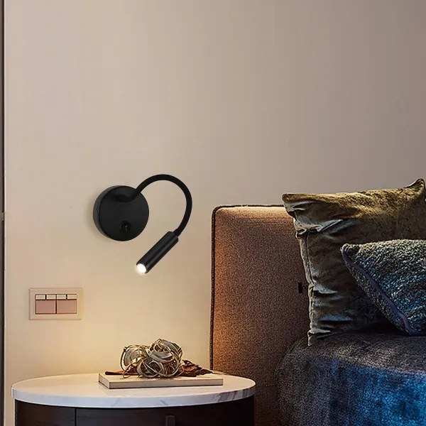 Brilagi - Lampada da parete flessibile dimmerabile a LED MAYA 1xG9/4W/230V nero