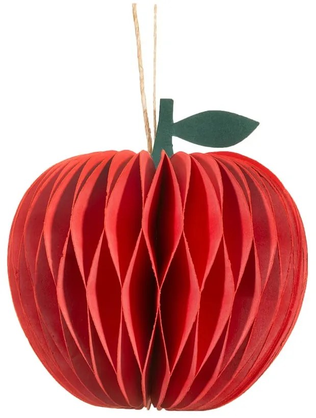 Decorazione per albero di natale in carta fatta a mano ø 8 cm Honeycomb Apple – Sass &amp; Belle