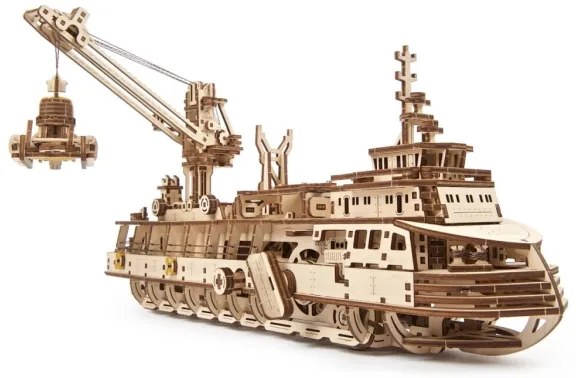 Ugears - 3D puzzle meccanico in legno Nave da ricerca