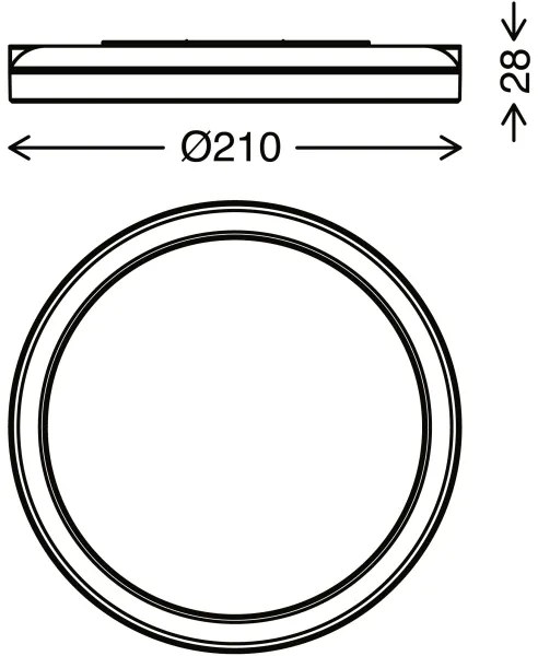 Briloner 3008-015 - Plafoniera LED LED/8W/230V diametro 21 cm nero IP44