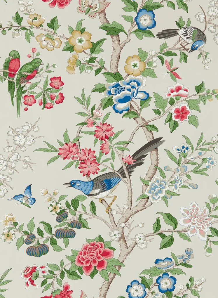 Sanderson Tapete Chinoiserie Hall - Linen/ Chintz