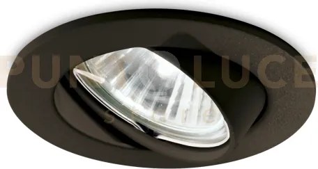 Swing faretto orientabile 45° 1 luce attacco gu10 nero d.8,2cm