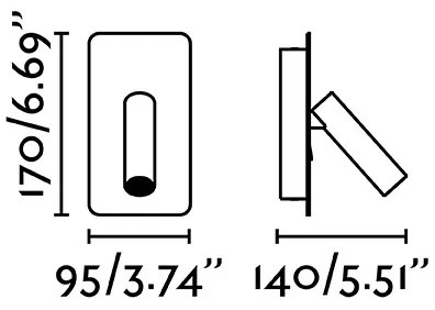 FARO 62120 - Faretto da muro LED SUAU LED/3W/230V bianco