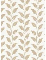 Josephine Munsey Carta da parati Leaf Wiggle - Stepping Stone/ Skirting White