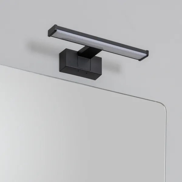 Brilagi - Specchio da bagno con luce LED VESTRA, 6 W/230 V, 30 cm, IP44, nero