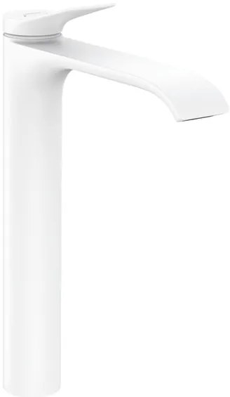 Rubinetto per lavabo getto a cascata d'acqua Vivenis bianco verniciato opaco HANSGROHE H 33.7 cm