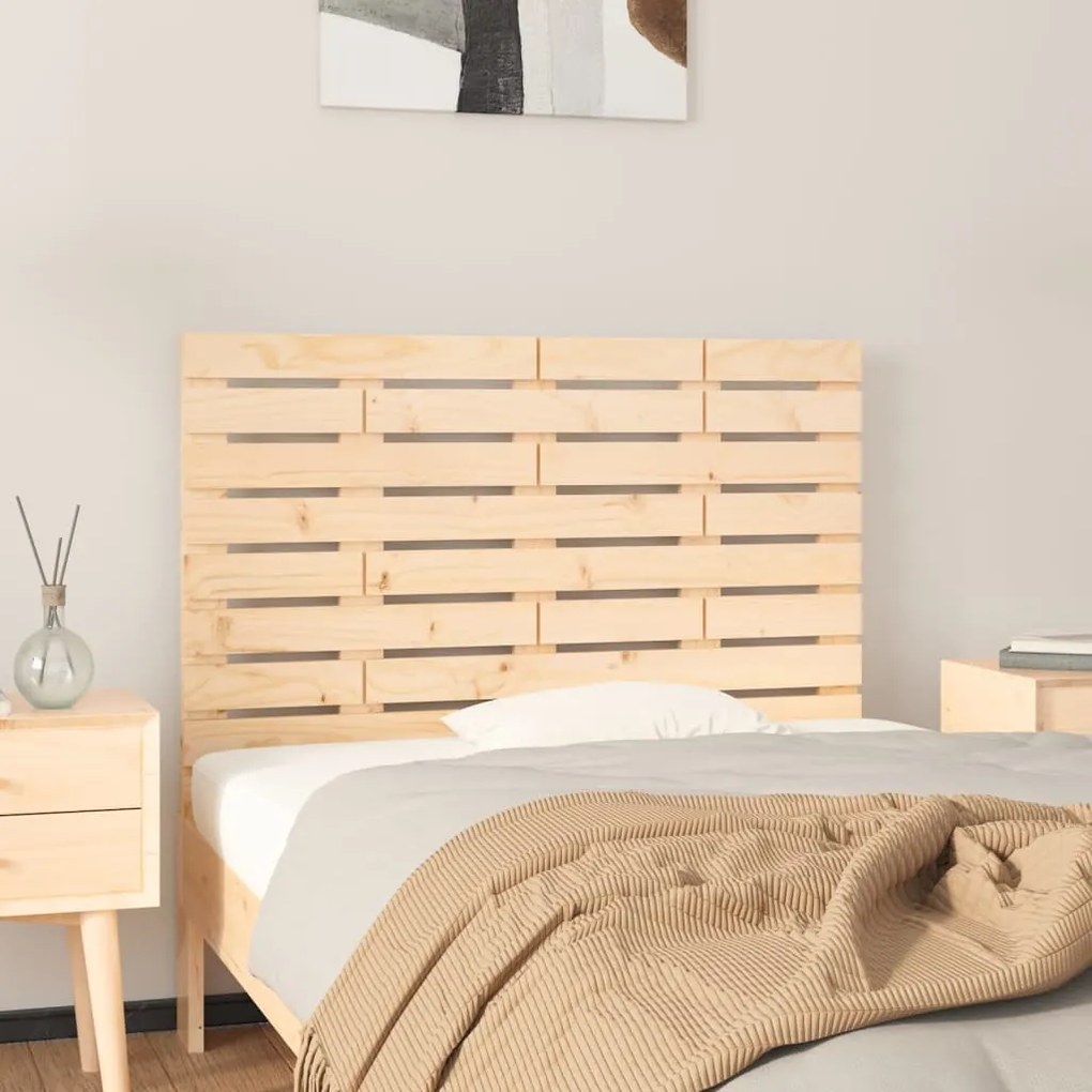 Testiera Da Parete 96x3x63 Cm İn Legno Massello Di Pino /
