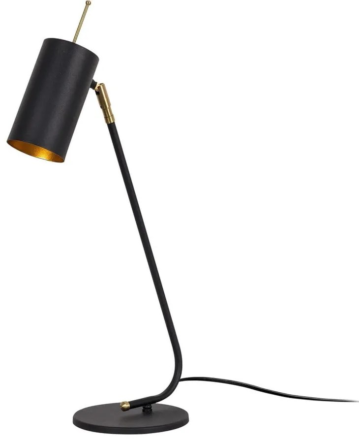 Lampada da tavolo in nero e oro con paralume in metallo (altezza 55 cm) Sivani - Opviq lights