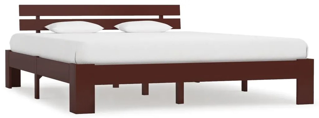 Giroletto Senza Materasso Marrone Scuro 160x200 Cm Legno Pino /