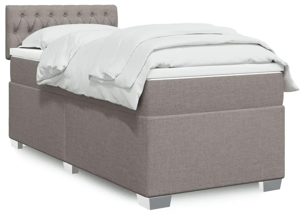 Giroletto A Molle Con Materasso Tortora 90x190 Cm İn Tessuto /