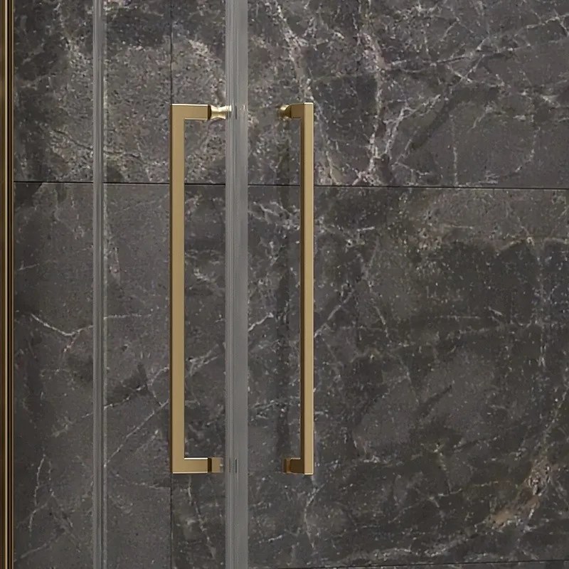 Box doccia 80x100 oro satinato doppio battente | KT1000G - KAMALU