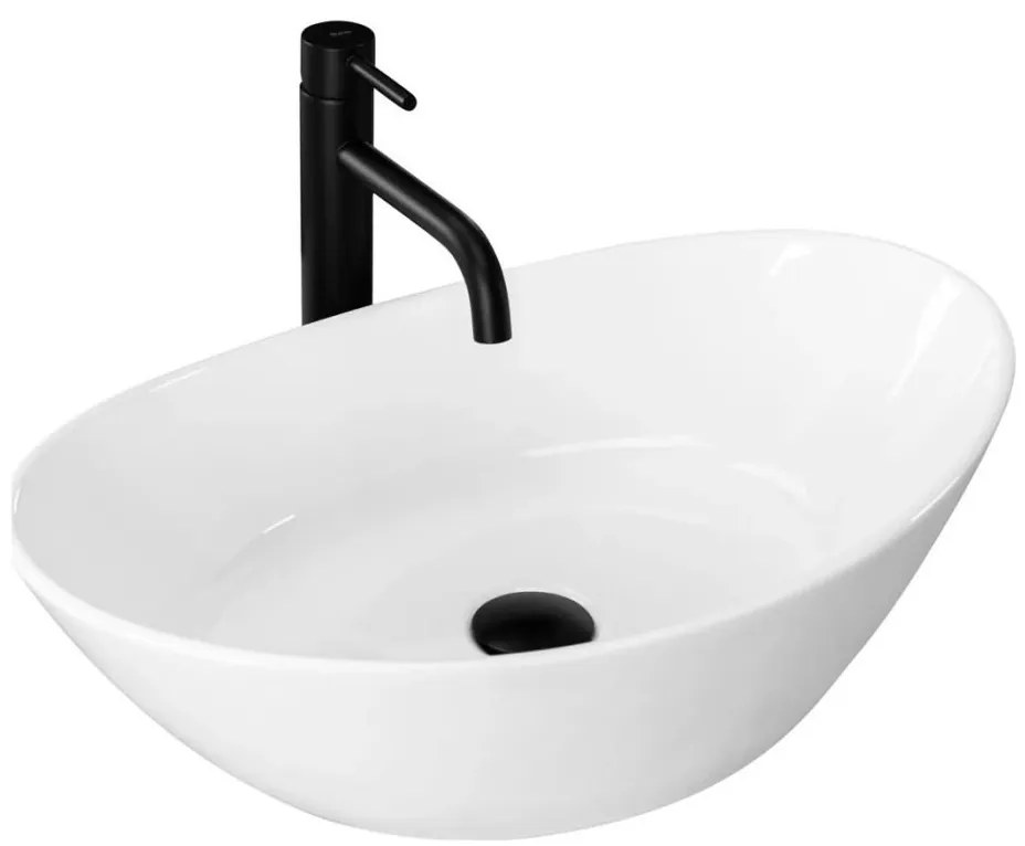 REA-U6801 - Lavabo da appoggio KATE 33,5x55,5 cm ceramica/bianco lucido