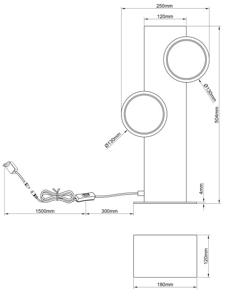 Brilliant - Lampada da tavolo LED CHEESY LED/12W/230V