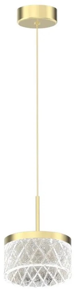 Lampadario LED a sospensione con filo ELEGANCE LED/9W/230V diametro 15 cm oro