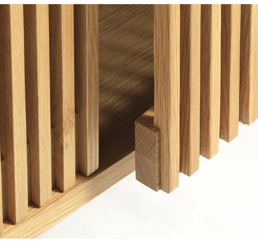 Mobile TV effetto rovere colore naturale 143x55 cm Tiber - Unique Furniture