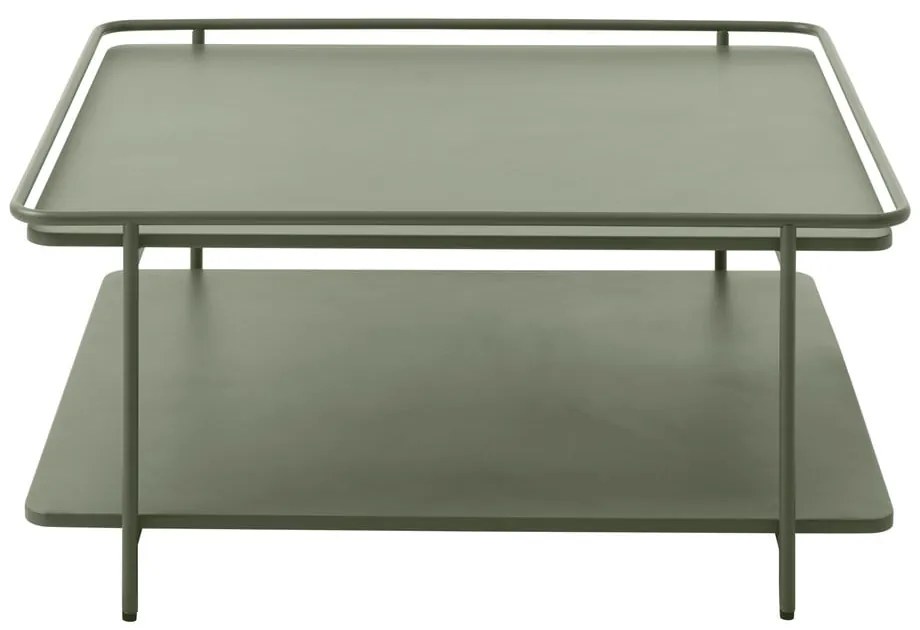 Tavolino da salotto verde in metallo 75x75 cm Yuba – Unique Furniture