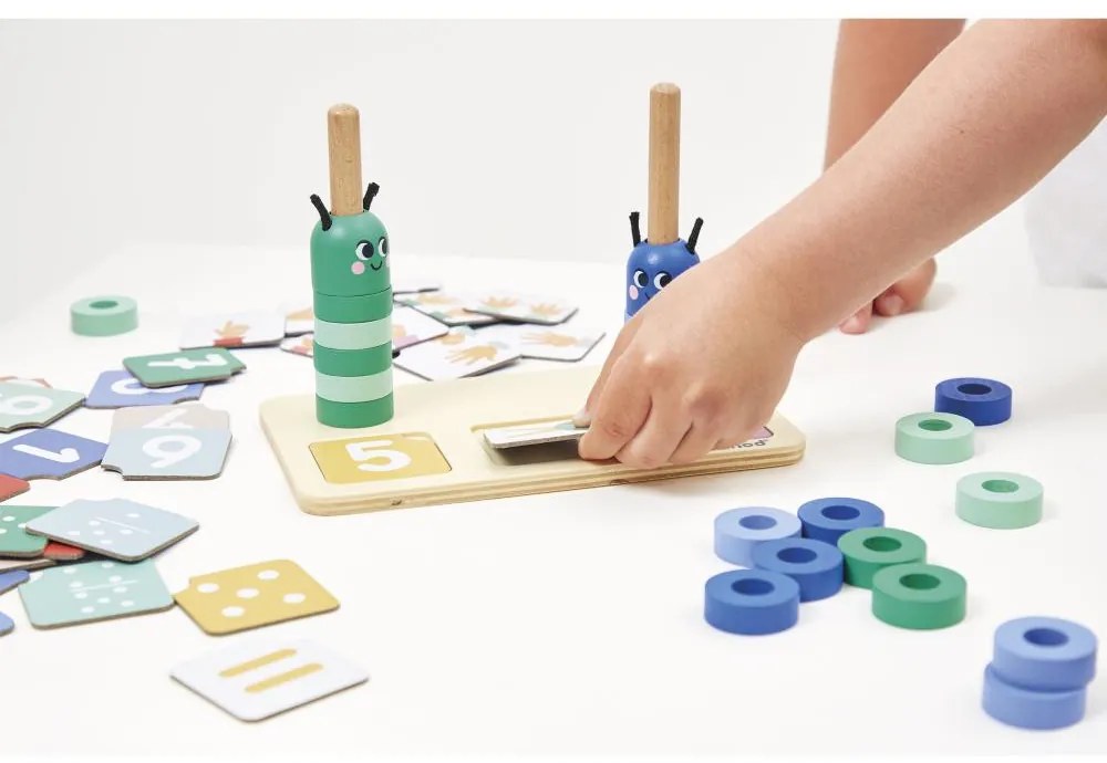 Gioco educativo per bambini - Composizione e confronto di quantità - Giardino