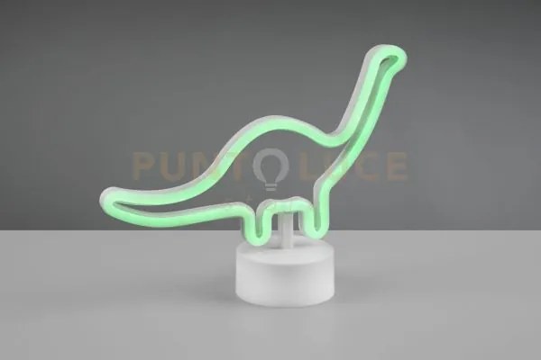 Bronto lampada da tavolo diesegno dinosauro h. 20,5cm a led 1,6w  1...