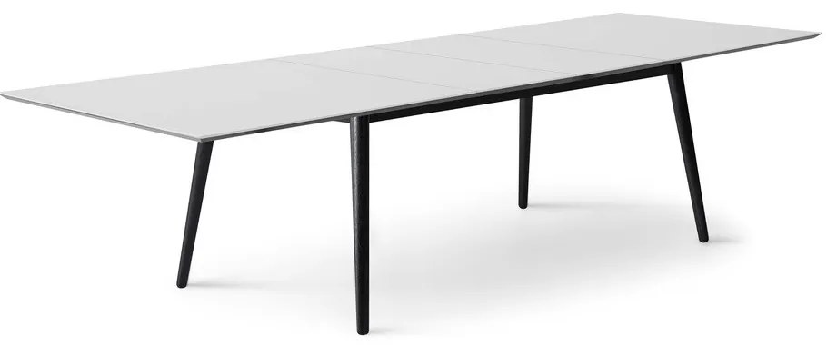 Tavolo da pranzo pieghevole bianco e nero con piano bianco 90x165 cm Meza - Hammel Furniture