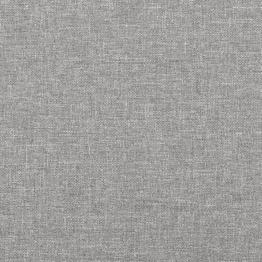 Giroletto con Testiera Grigio Chiaro 140x200 cm in Tessuto